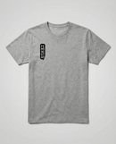 gravisk Feminist organic graphic tee. FEMINIST AF stacked in two-letter pairs, small left-chest print.