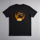 gravisk To Be Enough for What? organic graphic tee. Amber profile with a sunflower blooming from the head, TO BE ENOUGH FOR WHAT?