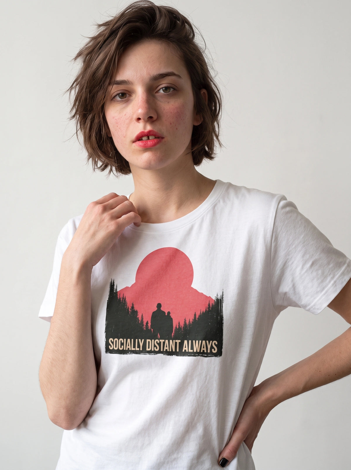 Socially Distant Always - Graphic T-shirt